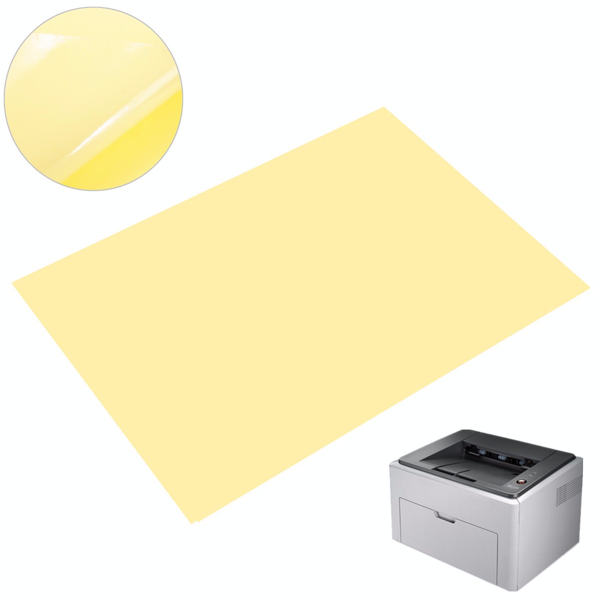 50pcs A4 PVC 스티커 비닐 자기 접착제 스티커 용지 투명 한 스티커 레이저 프린터 적 층 필름 종이에 대 한